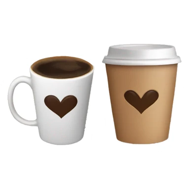 Love with coffee emoji  sticker