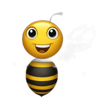 bee with dumbbell sticker
