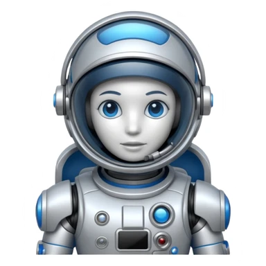 astonaut robot copilot sticker