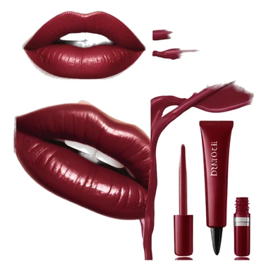 dark red Dior lip gloss sticker