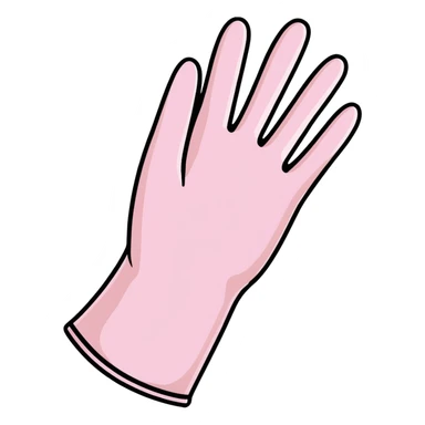 light pink latex gloves sticker