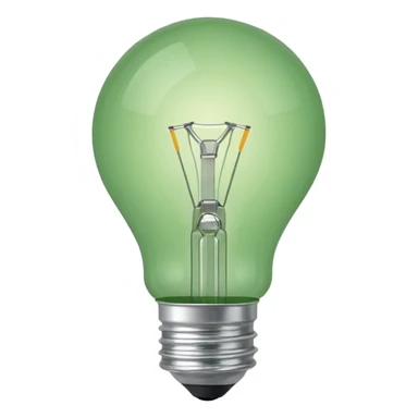 Small icon emoji of bulp, minimum details, green #36a767 main color sticker