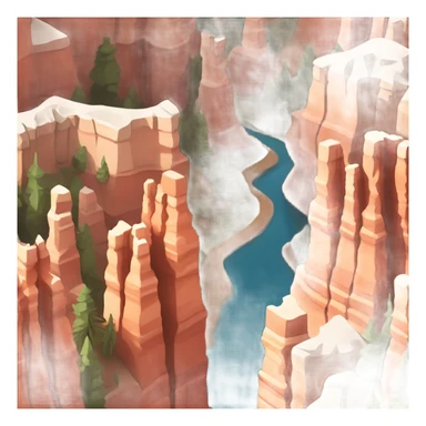 Bryce Canyon national park isometric sticker