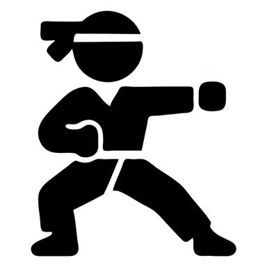 A karate boy sticker