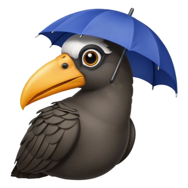 Umbrella bird sticker