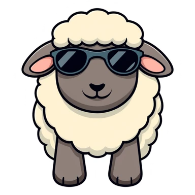 Black Sheep with sunglasses sticker