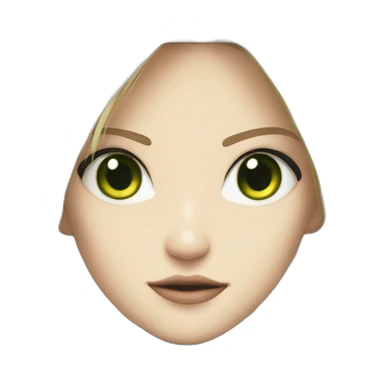 Alita battle angel blonde and green eyes anime style sticker