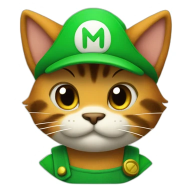 Mario Bros as a cat sticker