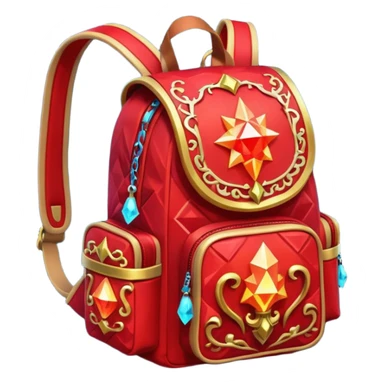 fantasy red magic backpack emoji low poly

































 sticker