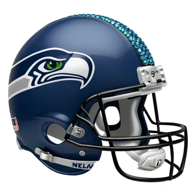NFL Seahawks helmut with bling sticker
