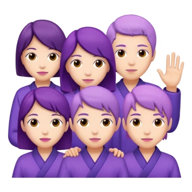 purple people group japan sticker