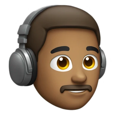 man laptop headphones sticker