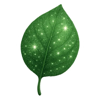 sparkling leaf sticker