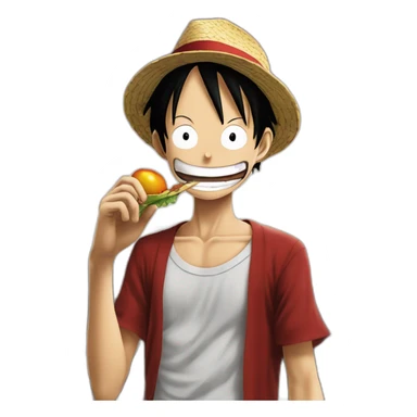 Monkey de luffy eating burj khalifa sticker