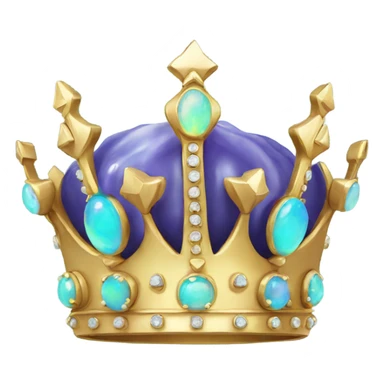 Crown with opal gemstones sticker