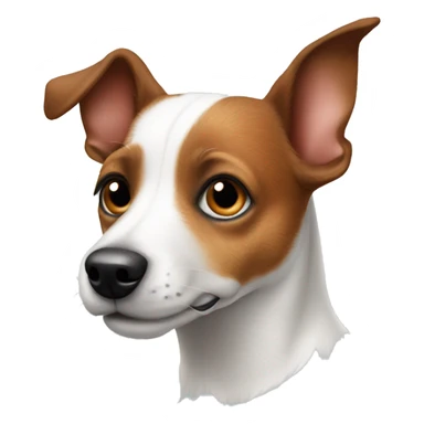 Large jack russell with small ears sticker
