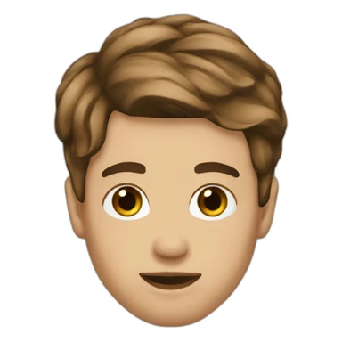 French crop zer fade Brown Hair emoji sticker
