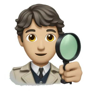 sherlok holms with loupe sticker