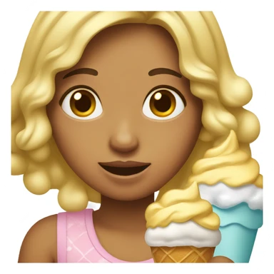 A girl with ice cream all over her face sticker
