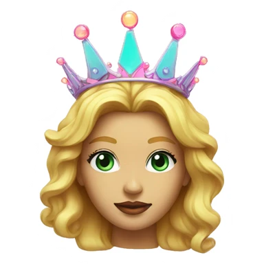 Neon queen crown that says Founder sticker