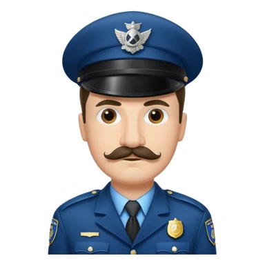 policeman with hitler moustache sticker
