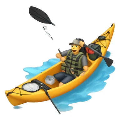 Kayak fishing sticker