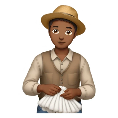 Black slave picking cotton sticker