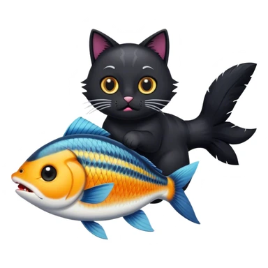 cat stole fish sticker