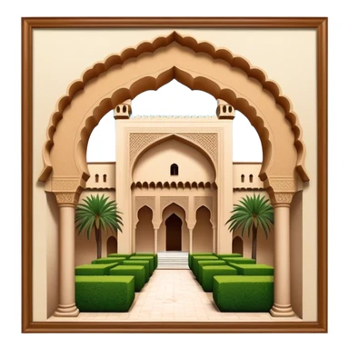 Alhambra Landmark Emoji – Highlighting its Moorish architecture and distinctive arches. sticker
