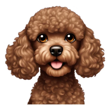 Dark brown toy poodle taylor swift sticker