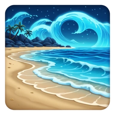 Bioluminescent Beach sticker