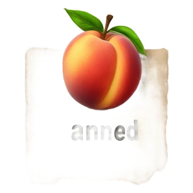 peaches are banned red sticker