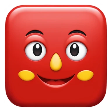 in a shade of red sticker