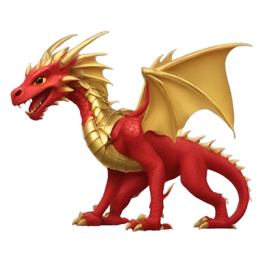 red dragon wearing golden armor sticker