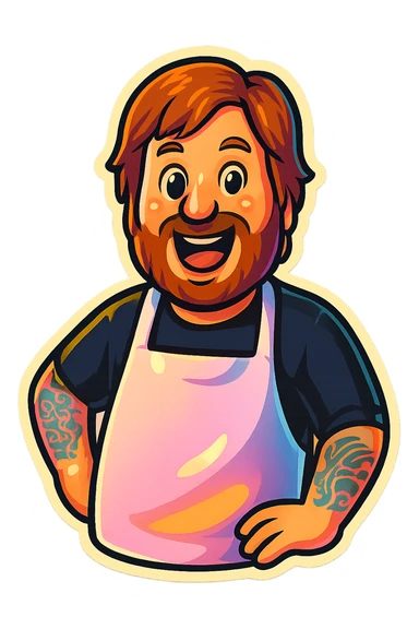 Create an emoji based on this person's appearance. Use a fun, expressive style suitable for emoji, in a retro stickers style. sticker