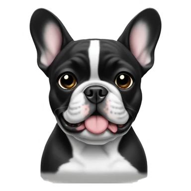 French bulldog black and white color  sticker