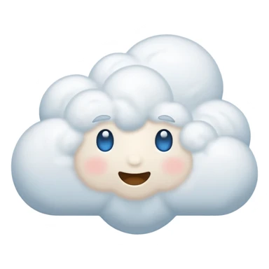 white puff object sticker