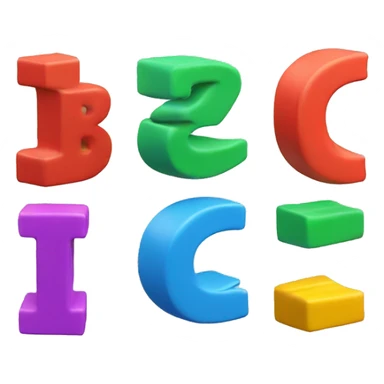 "Block Wonders" 3d colorfull text logo sticker