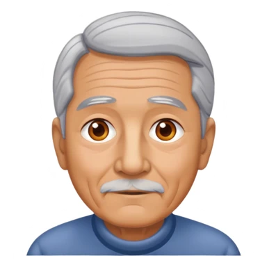 My grandfather who is darker but not black black. He is very tan. He has grey hair and and oval ish face. He is a grandpa so he has some minor wrinkles sticker