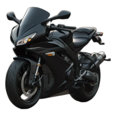 ultra-powerful black motorbike sticker