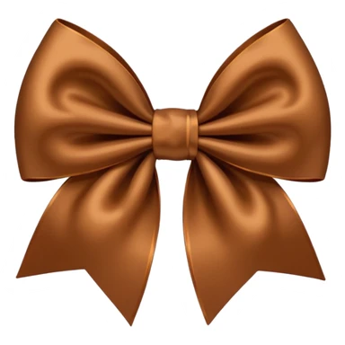Brown bow emoji size sticker