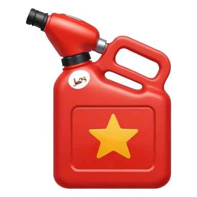 red gas can ios emoji with handle and cap sticker