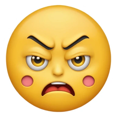 A mix or an angry emoji and eye roll emoji  sticker