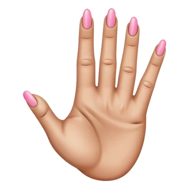 Emoji Hand with Ring finger folded down. The pointer and middle finger should look wet  and pinky finger look muddy.  sticker