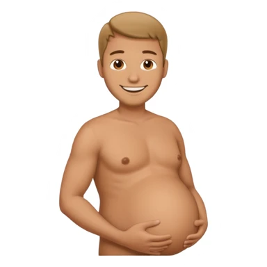 male pregnant sticker