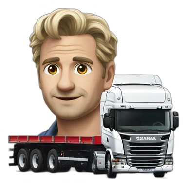 Peinture du film GENTELMEN sur un scania v8 sticker