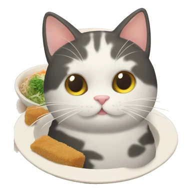 cat tonkatsu  sticker