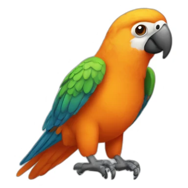 Orange Parrot sticker