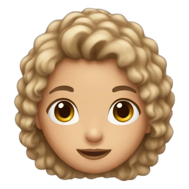 Girl whith oatmeal hair sticker