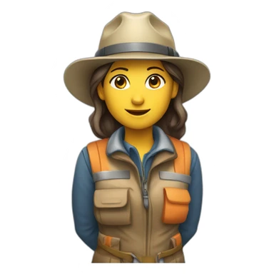 female geophysical prospector sticker